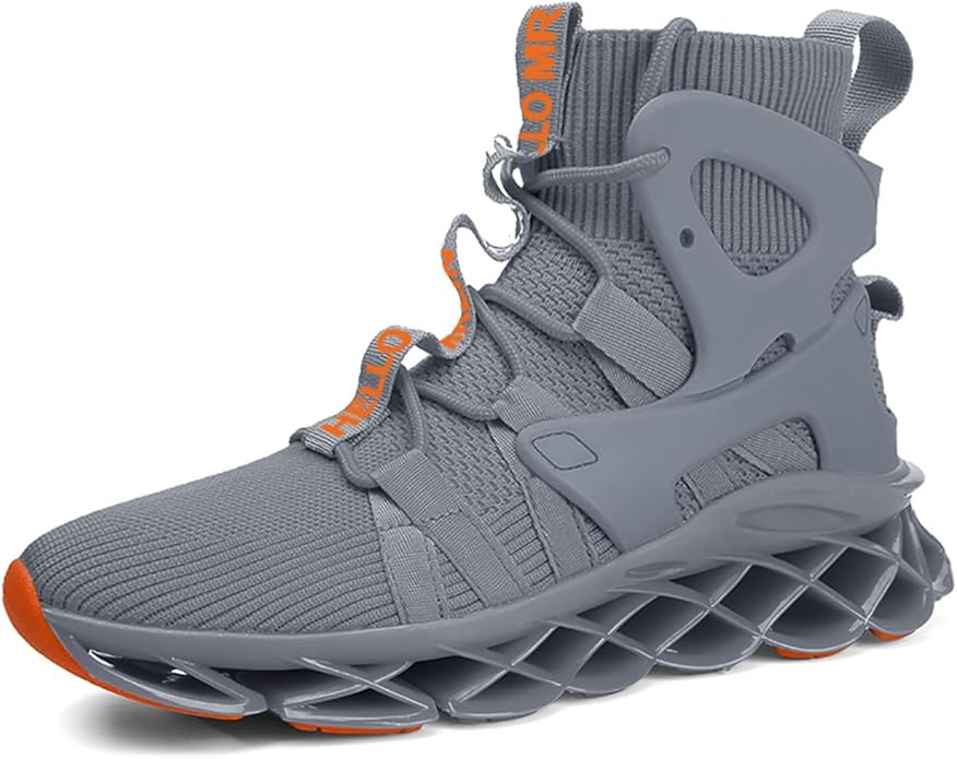 Hello MrLin Men's Running Shoes Non Slip Athletic Tennis Walking Blade Type Sneakers Hip Hop