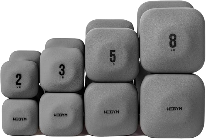 SafeGrip Dumbbells, Anti-Slip, Anti-Roll, Thick Handles, Free Weights, Square Dumbbells for Secure Workouts at Home, Weightlifting, and Personal Training
