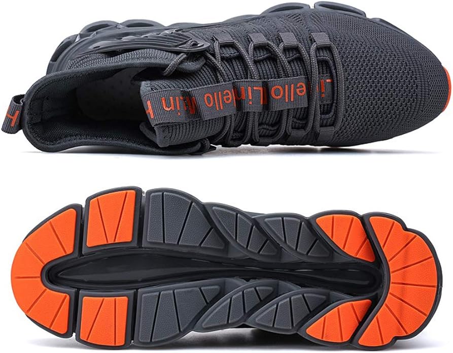 Hello MrLin Men's Running Shoes Non Slip Athletic Tennis Walking Blade Type Sneakers Hip Hop