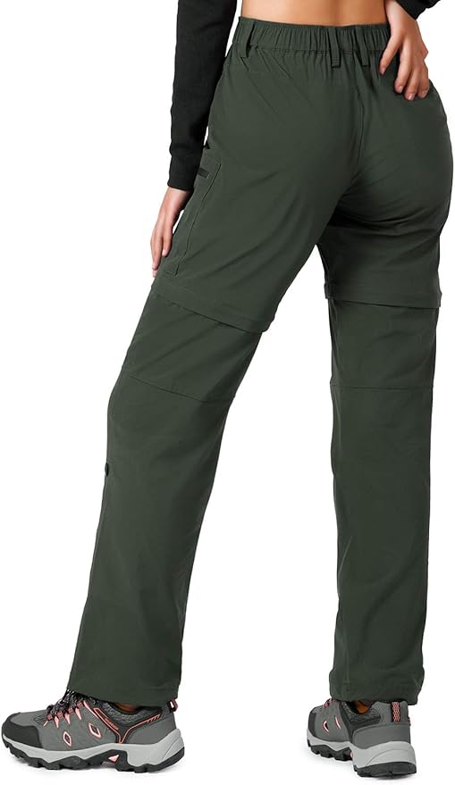 Cycorld Women's-Hiking-Pants-Convertible Quick-Dry-Stretch-Lightweight Zip-Off Outdoor Pants with 5 Deep Pockets