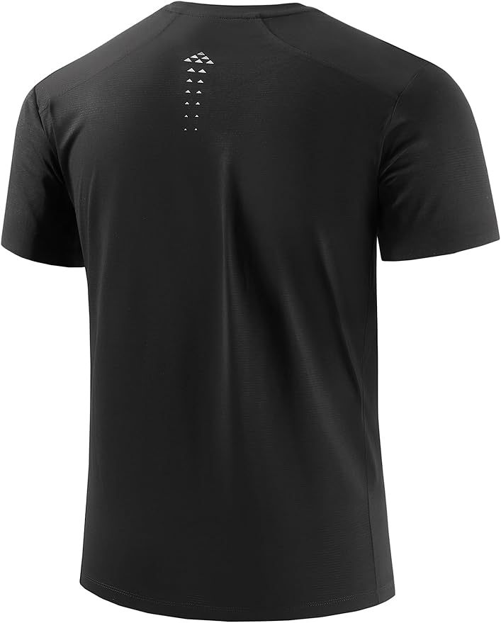 Mens Seamless Workout T-Shirts Lightweight Moisture Wicking Running Hiking Camping Tennis Pickleball Shirts for Men