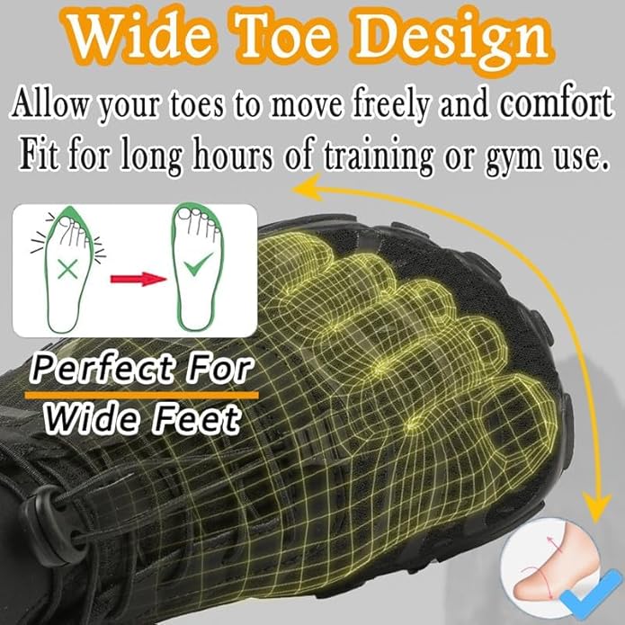 Barefoot Shoes Men Women Minimalist Shoes Zero Drop Workout Cross-Trainer Hiking Water Wide Toe Box Grounded Footwear Weightlifting Walking