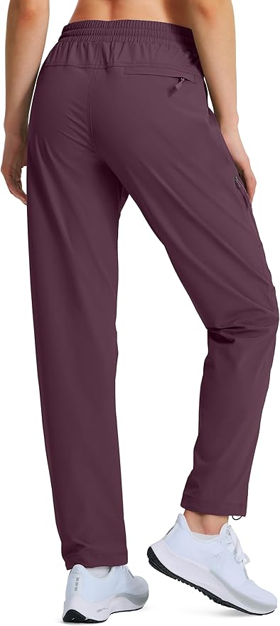 Women's Hiking Pants Quick Dry Lightweight Cargo Pants UPF 50 Water Resistant Zipper Pockets for Golf Travel Work Camping