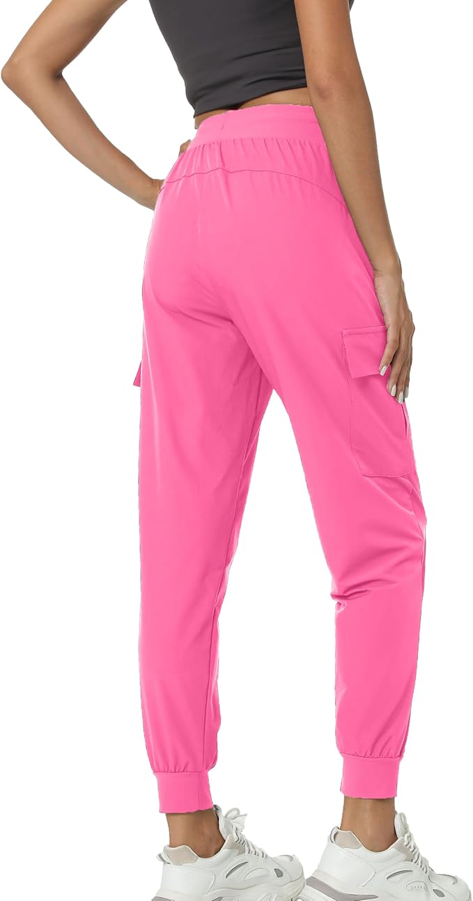 Kcutteyg Womens Water Resistant Hiking Pants with Pockets Quick Dry Soft Athletic Workout Joggers Pants for Camping Travel