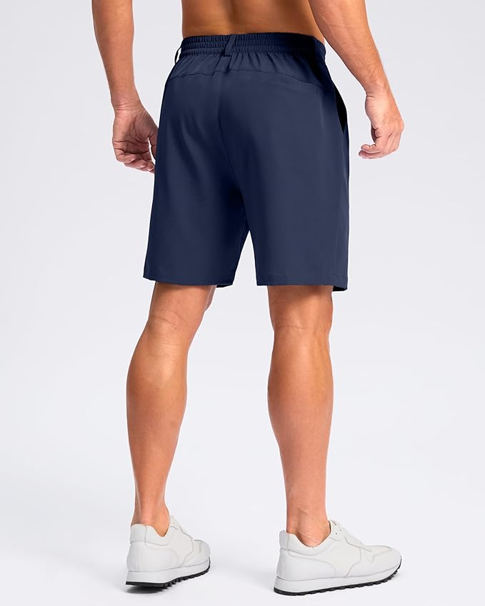 Pudolla Men's Casual Shorts 7"/9" Lightweight Golf Shorts with 3 Pockets Stretch Quick Dry Comfy Work Shorts