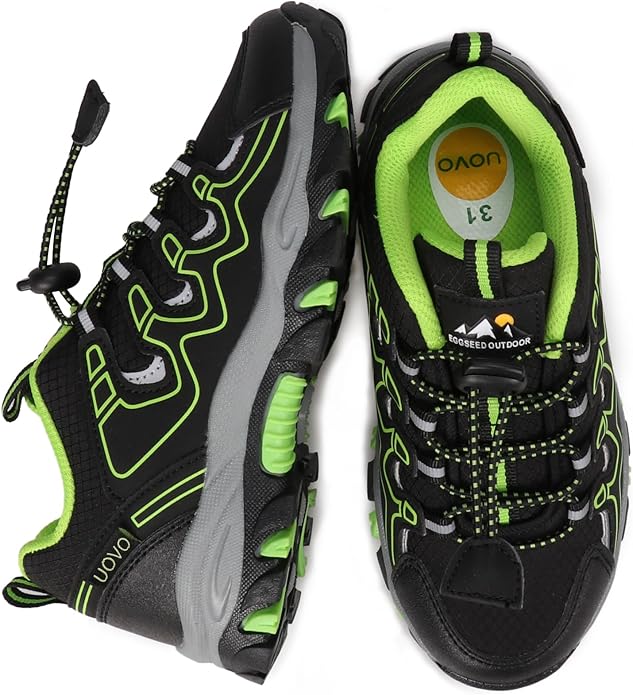 UOVO Boys Girls Kids Sneakers Hiking Running Outdoor Walking Tennis Shoes Waterproof Non Slip Fashion Sneakers(Little/Big Kids