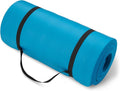 Amazon Basics 1 Inch Extra Thick Workout Exercise Yoga Mat with Carrying Strap