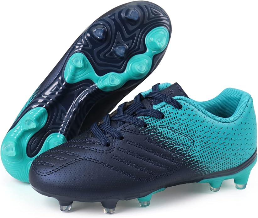 brooman Kids Soccer Cleats Boys Girls Athletic Outdoor Football Shoes
