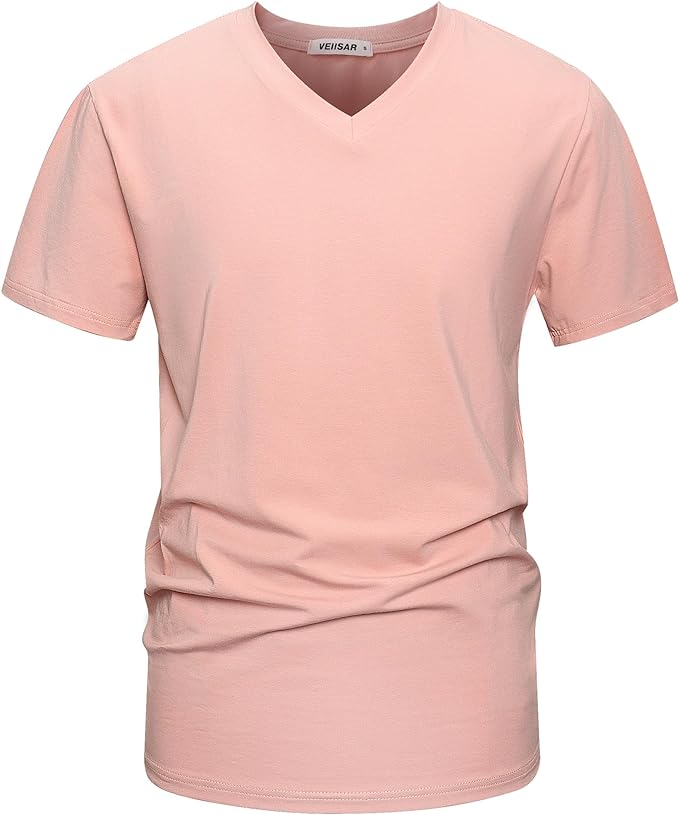 VEIISAR Premium V Neck T Shirts for Men - Modern Fitted Tees Vneck Undershirts