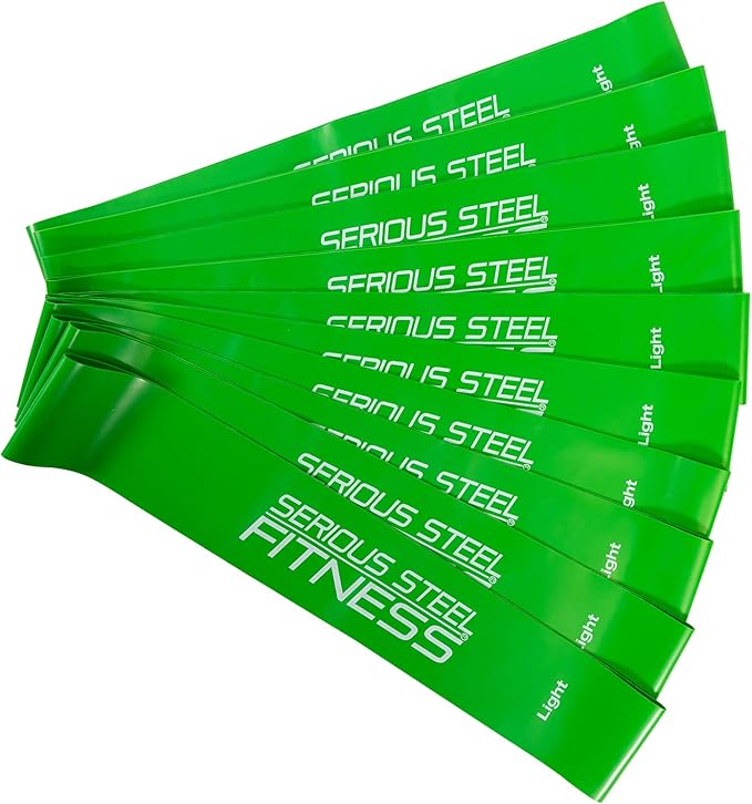 Serious Steel Fitness Mini Resistance Loop Bands | Rehab and Prehab Stretch Bands | 12" Exercise Workout Bands (Sets of 5 Pack and Sets of 10 Pack Trainer Options Available!)