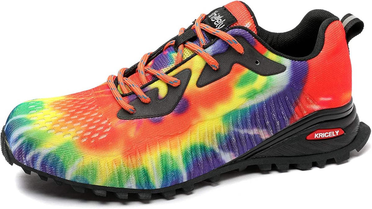 Kricely Men's Trail Running Shoes Fashion Walking Hiking Sneakers for Men Tennis Cross Training Shoe Outdoor Snearker Mens Casual Workout Footwear