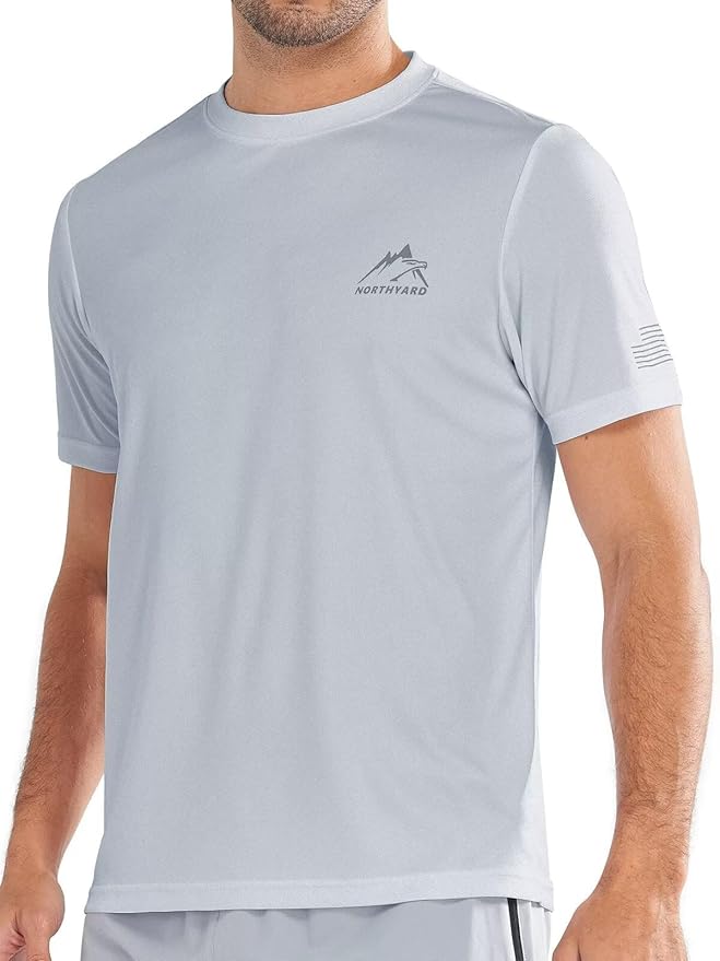 NORTHYARD Men's UPF 50+ Sun Protection Shirts Swim SPF UV Quick Dry Short Sleeve T-Shirts for Athletic Fishing Rash Guard