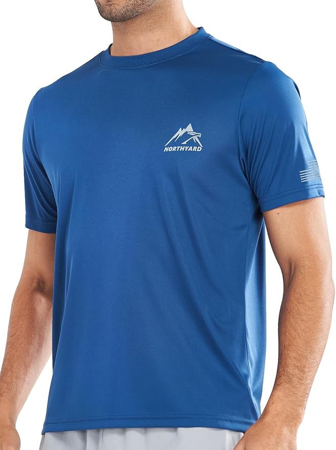 NORTHYARD Men's UPF 50+ Sun Protection Shirts Swim SPF UV Quick Dry Short Sleeve T-Shirts for Athletic Fishing Rash Guard