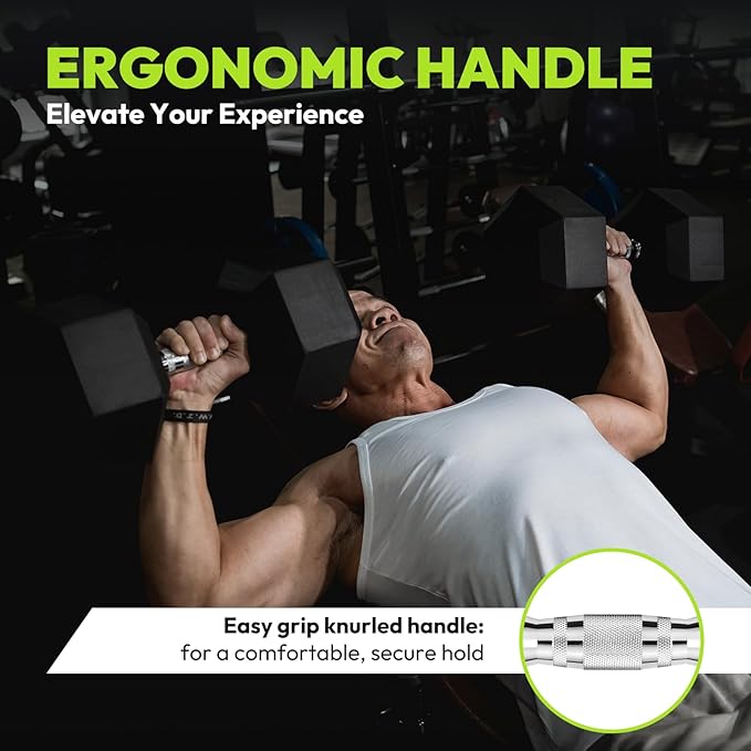 Hex Dumbbell 40-125 lb, Rubber Encased Exercise & Fitness Dumbbells, Hand Weight for Strength Training