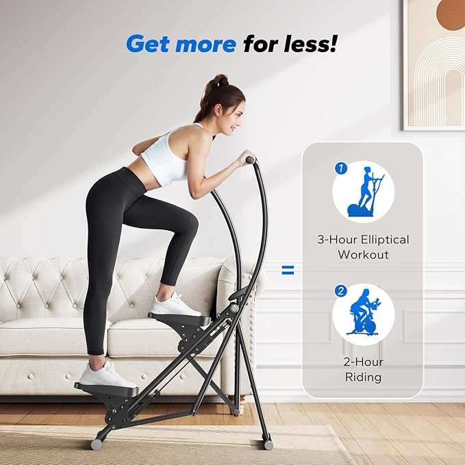 MERACH Stair Stepper for Home Gym Exercise, New Version Vertical Climber Machine for Full-Body Workout, Compact Folding Cardio Exercise Climber with Extended Step Range, Adjustable Handlebar & Pedals