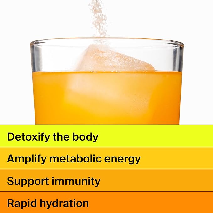 Electrolyte Powder Packets - Workout Recovery & Hydration Drink Mix with Liposomal Glutathione, Vitamin C & Methylated B Vitamins - Mango Lemonade (7 Sticks)
