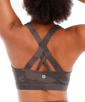 RUNNING GIRL Sports Bra for Women, Criss-Cross Back Padded Strappy Sports Bras Medium Support Yoga Bra with Removable Cups