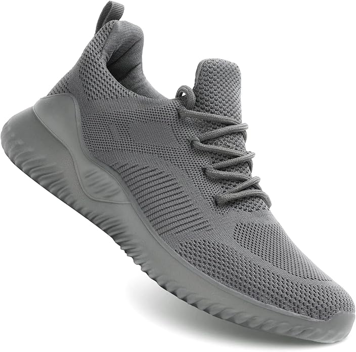 Men's Non Slip Running Shoes Ultra Light Breathable Casual Walking Shoes Fashion Sneakers Mesh Workout Sports Shoes