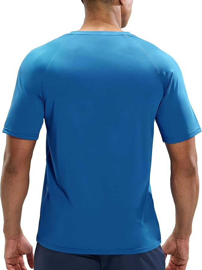 MIER Men's Dry Fit Workout T-Shirts Athletic Running Tee Short Sleeve Crew Neck Gym Tops, Polyester, Moisture Wicking