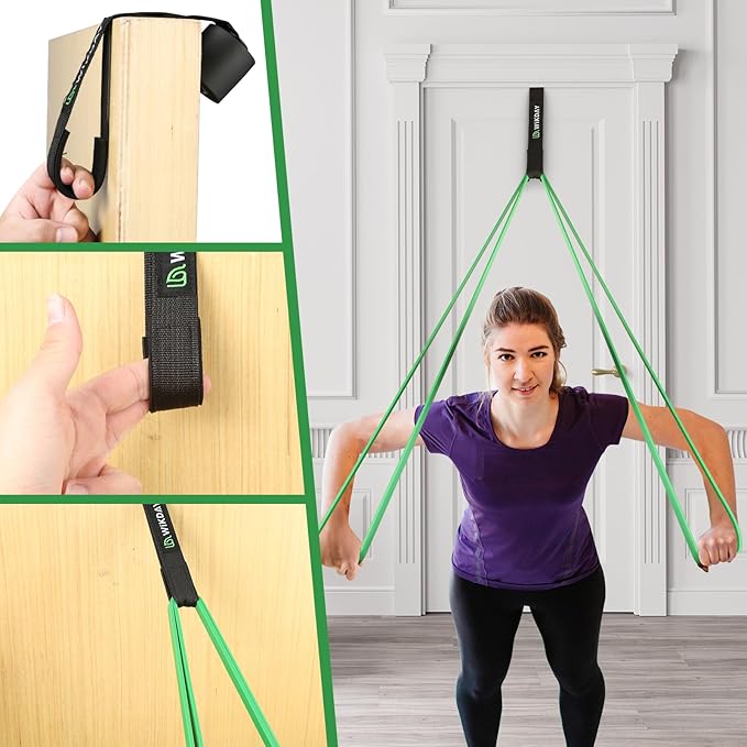 Resistance Bands, Pull Up Bands, Workout Bands for Exercise, Thick Heavy Resistance Band Set with Door Anchor, Elastic Bands for Body Stretching, Crossfit Training at Home/Gym Men & Women Women