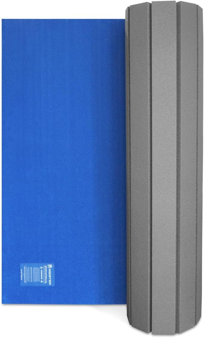 Meister FlexFloor Gymnastics & Cheer Mat - Roll-Up Carpet Training Floor for Home & Gym