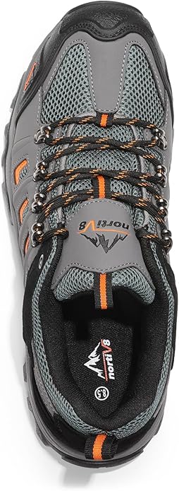 NORTIV 8 Men's Waterproof Hiking Shoes Leather Low-Top Hiking Shoes for Outdoor Trailing Trekking Camping Walking Quest