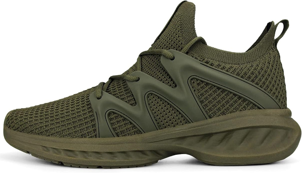 Pujcs Men's Slip on Walking Shoes Lightweight Breathable Non Slip Running Shoes Athletic Gym Tennis Shoes Sneakers for Men