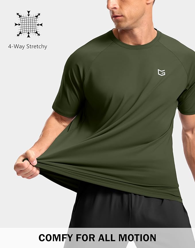 G Gradual Men's Workout Athletic T-Shirts Moisture Wicking Cooling Running Shirts Short Sleeve Performance Tee for Gym Tennis