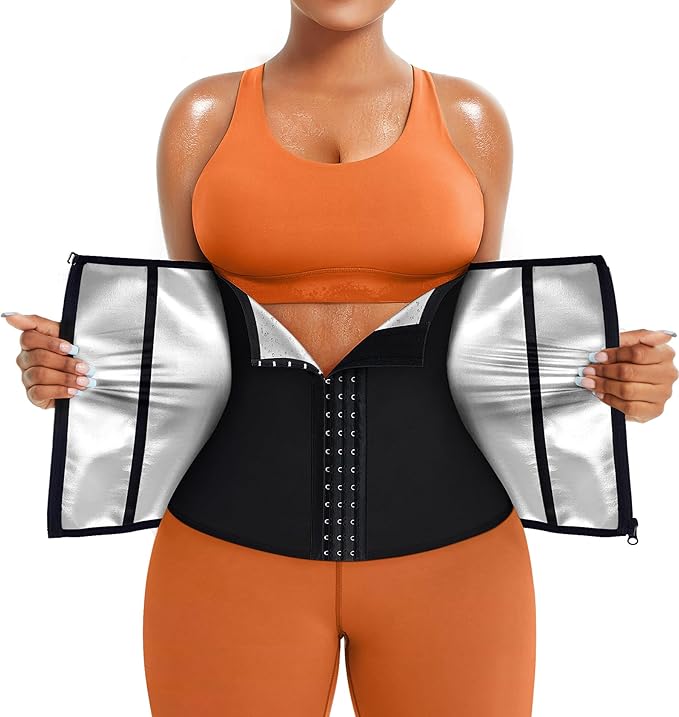 TrainingGirl Waist Trainer for Women Lower Belly Waist Trimmer Corset Tummy Wrap Workout Sweat Belt Band Sports Sauna Suit