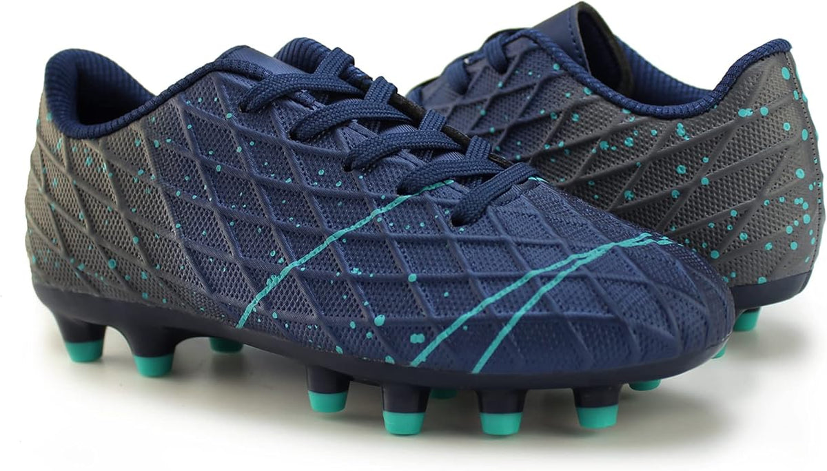Tobfis Kids Athletic Outdoor Firm Ground Soccer Cleats Shoes(Toddler/Little Kid/Big Kid)