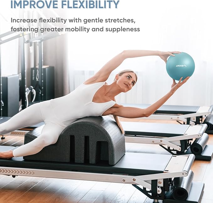 APEXUP Yoga & Pilates Ball - Anti Slip Heavy Duty Gym Ball for Fitness, Balance & Core Workout