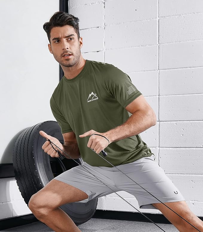NORTHYARD Men's UPF 50+ Sun Protection Shirts Swim SPF UV Quick Dry Short Sleeve T-Shirts for Athletic Fishing Rash Guard