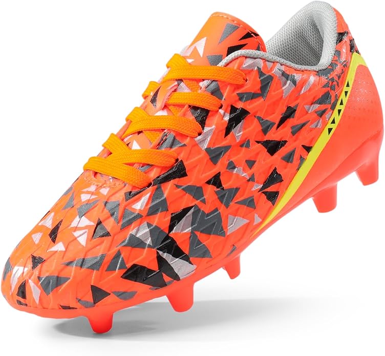 DREAM PAIRS Boys Girls Soccer Cleats Youth Firm Groud Athletic Outdoor Trainning Football Shoes for Little/Big Kid