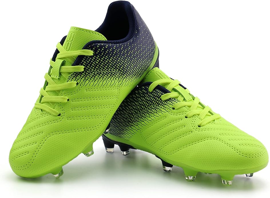 brooman Kids Soccer Cleats Boys Girls Athletic Outdoor Football Shoes