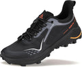 HUMTTO Men's Quick Laces Hiking Sneaker Lightweight Breathable Walking Outdoors Trail Running Shoes