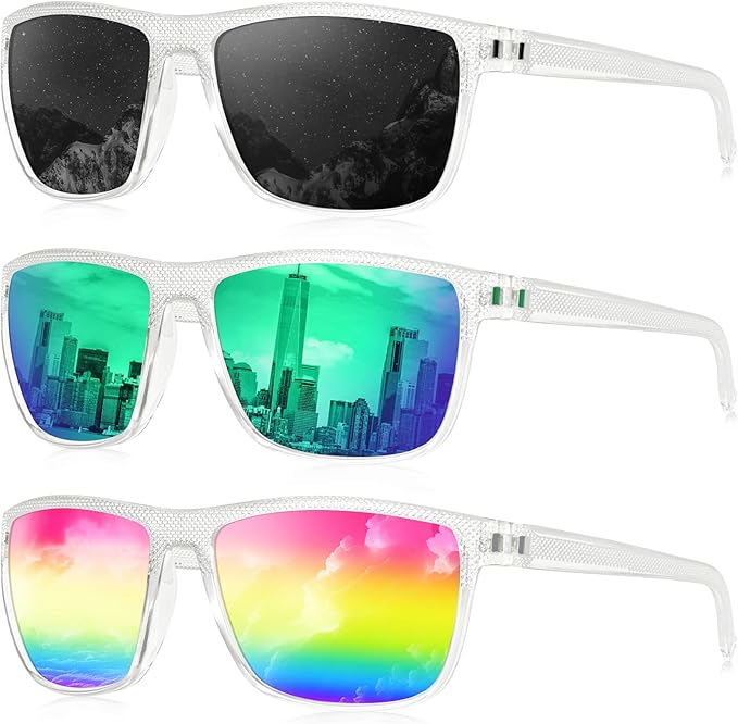 KALIYADI Polarized Sunglasses for Men, Lightweight Sun Glasses with UV Protection for Driving Fishing Golf