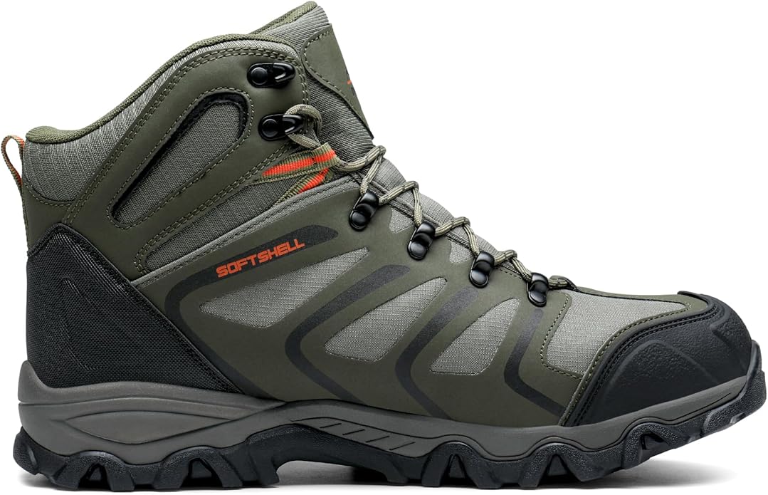 NORTIV 8 Men's Ankle High Waterproof Hiking Boots Outdoor Lightweight Shoes Trekking Trails Armadillo