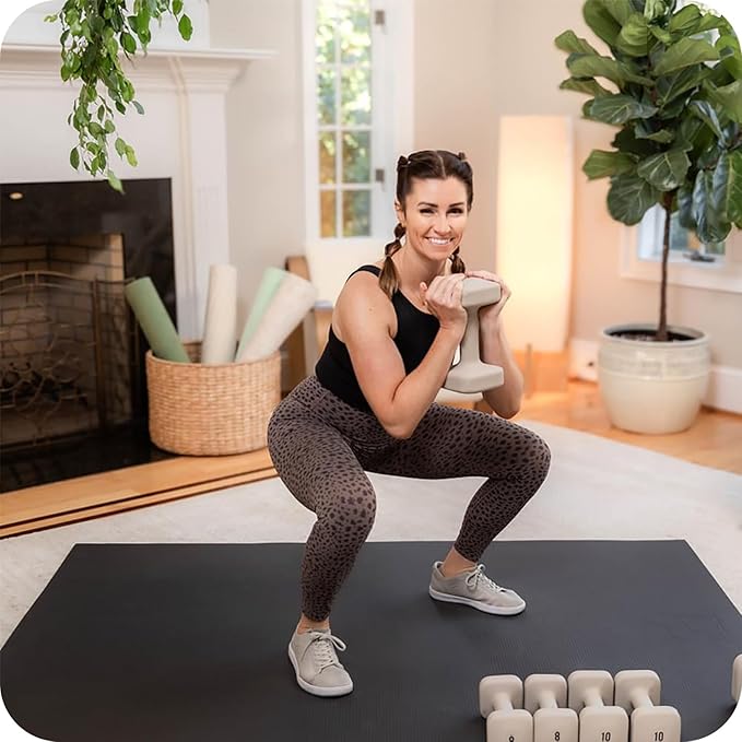 SafeGrip Dumbbells, Anti-Slip, Anti-Roll, Thick Handles, Free Weights, Square Dumbbells for Secure Workouts at Home, Weightlifting, and Personal Training