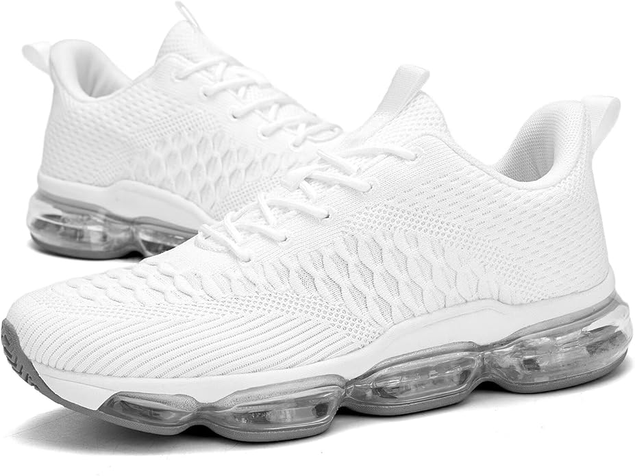Men's Air Cushion Running Shoes Breathable Tennis Fashion Sneakers Non Slip Workout Casual Sport Shoes Gym Training Comfortable Walking Shoes