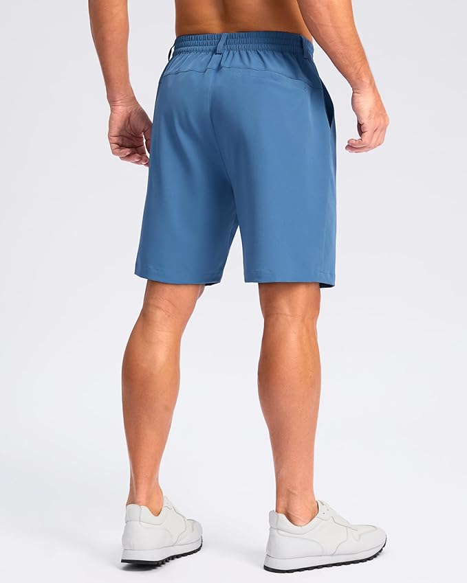 Pudolla Men's Casual Shorts 7"/9" Lightweight Golf Shorts with 3 Pockets Stretch Quick Dry Comfy Work Shorts