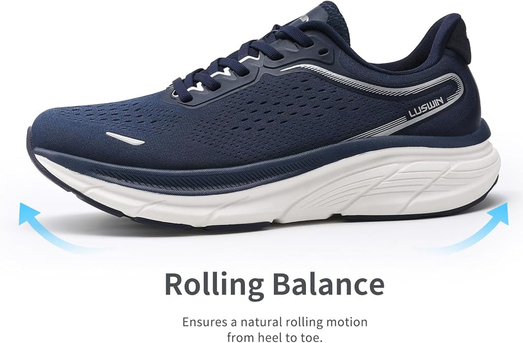 Men's Walking Shoes Lightweight Breathable Cushioning Running Shoes Athletic Tennis Workout Gym Non Slip Comfortable Fashion Sneakers