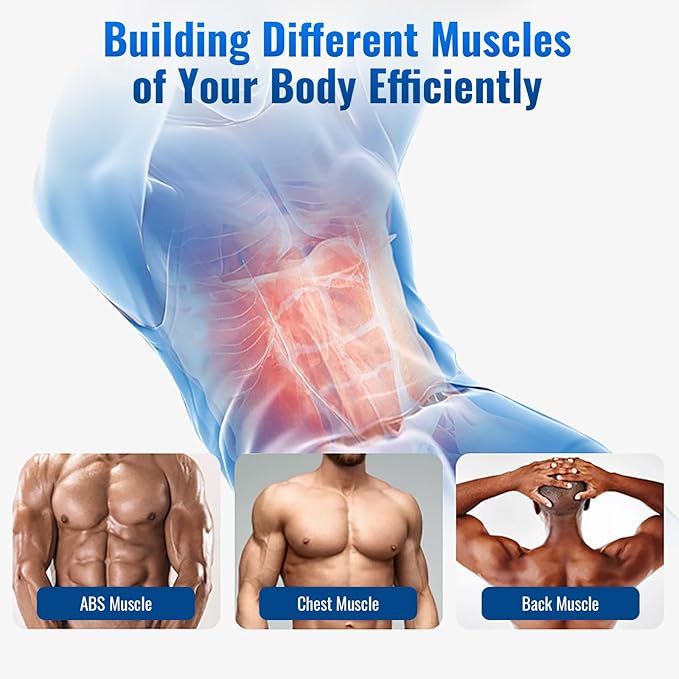 Abs Stimulator, EMS Muscle Stimulator for Gym Home Office, Abdominal Toning Belt Electric Ab Stimulator for Men Women