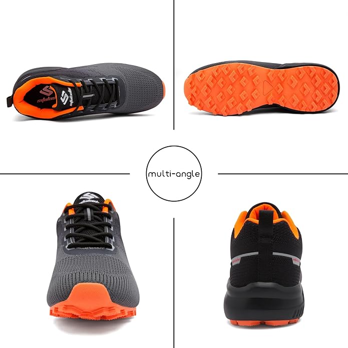 Men's Trail Running Shoes Lightweight Breathable Walking Hiking Sneakers Outdoor Athletic Tennis Cross Training Shoes