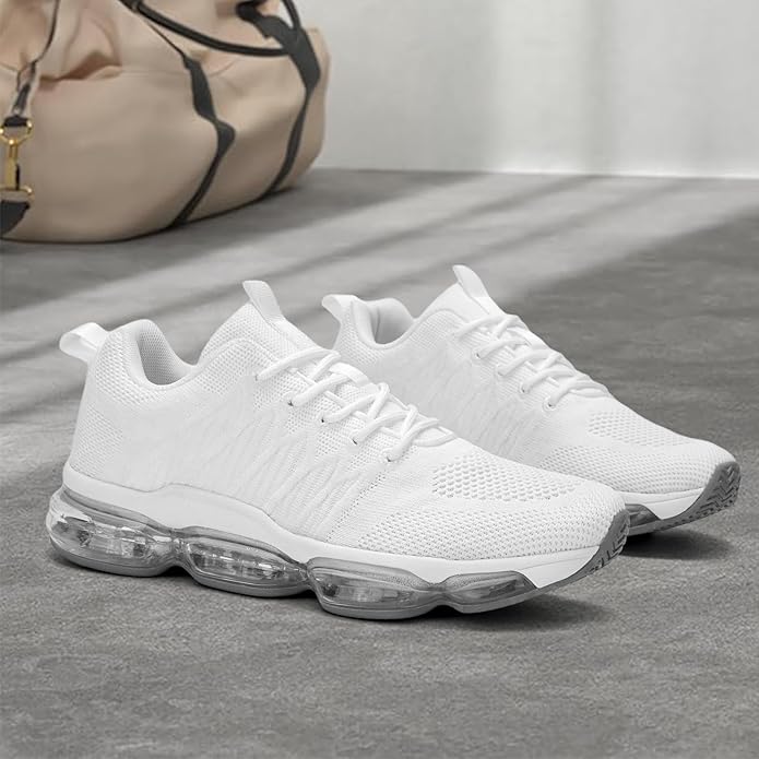 Men's Air Cushion Running Shoes Breathable Tennis Fashion Sneakers Non Slip Workout Casual Sport Shoes Gym Training Comfortable Walking Shoes