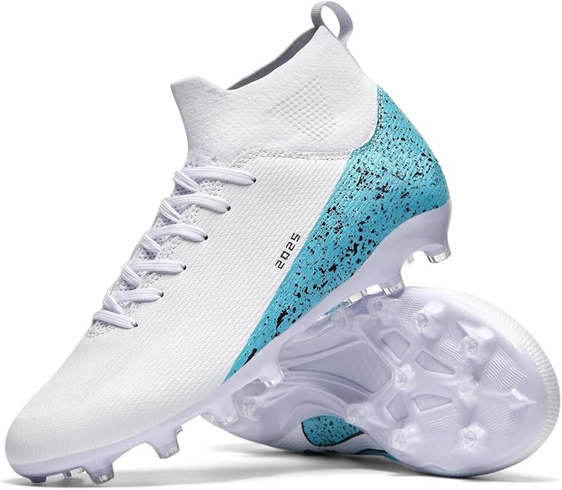 Soccer Cleats for Mens Womens Indoor Soccer Shoes Unisex Baseball Turf Shoes Youth Rugby Shoes Adult AG FG TF Football Boots Wide Training Sneaker