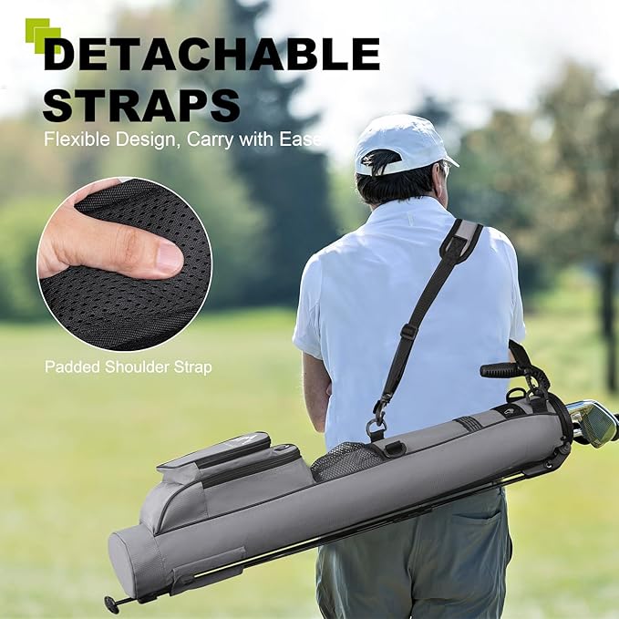 Golf Lightweight Stand Carry Bag– Easy to Carry and Durable Pitch n Putt Golf Bag for The Driving Range, Par 3 and Executive Courses–31.5 inches Tall