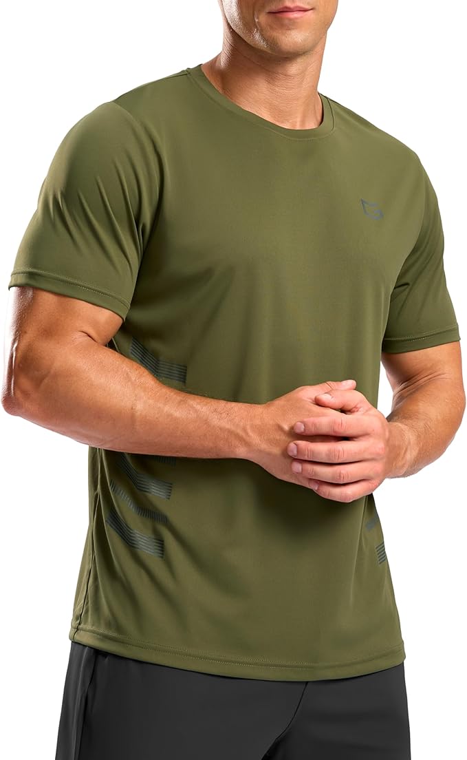 G Gradual Men's Workout Shirts Quick Dry Athletic Running T-Shirts Lightweight Moisture Wicking Short Sleeve Sports Gym Tops