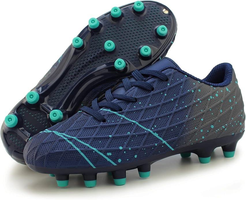 Tobfis Kids Athletic Outdoor Firm Ground Soccer Cleats Shoes(Toddler/Little Kid/Big Kid)