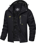 MAGCOMSEN Men's Winter Coats Water Resistant Ski Snow Jacket Warm Fleece Jacket Parka Raincoats With Multi-Pockets