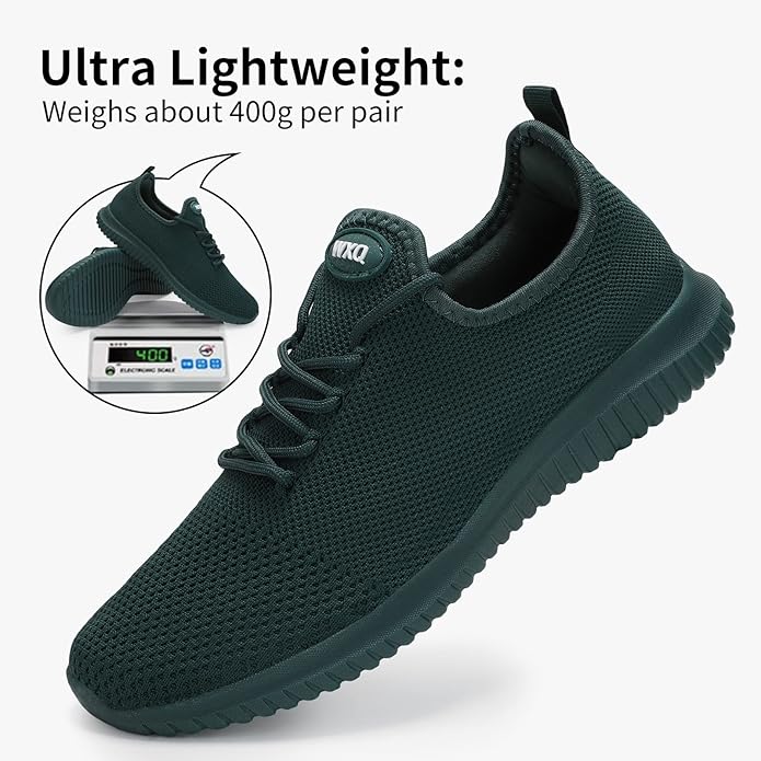 WXQ Men's Running Shoes Comfortable Lightweight Breathable Walking Shoes Mesh Workout Casual Sports Shoes